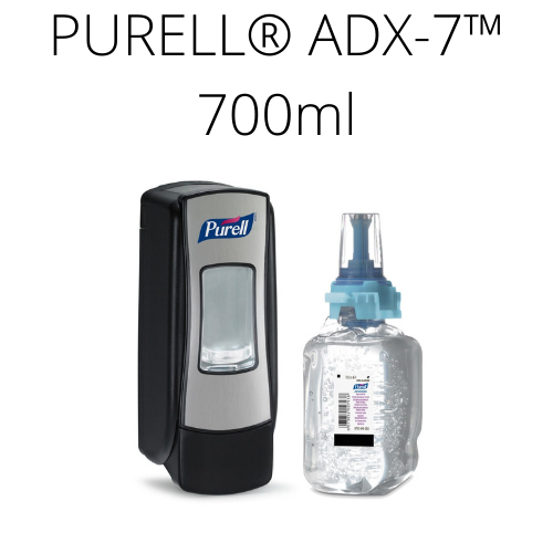 Zestaw startowy PURELL® ADX™ 700 ml (czarno-srebrny dozownik + żel)